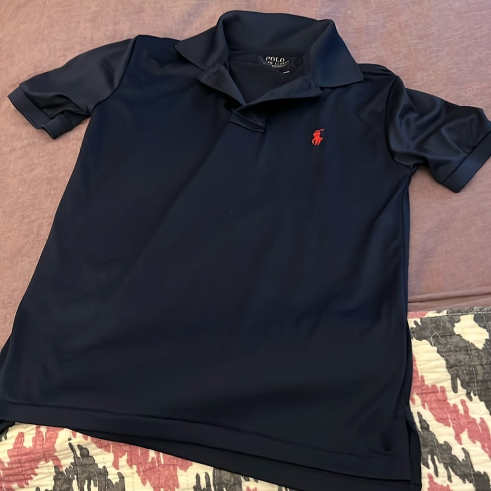 Youth S - Polo Ralph Lauren Navy Blue DryFit Polo Shirt
